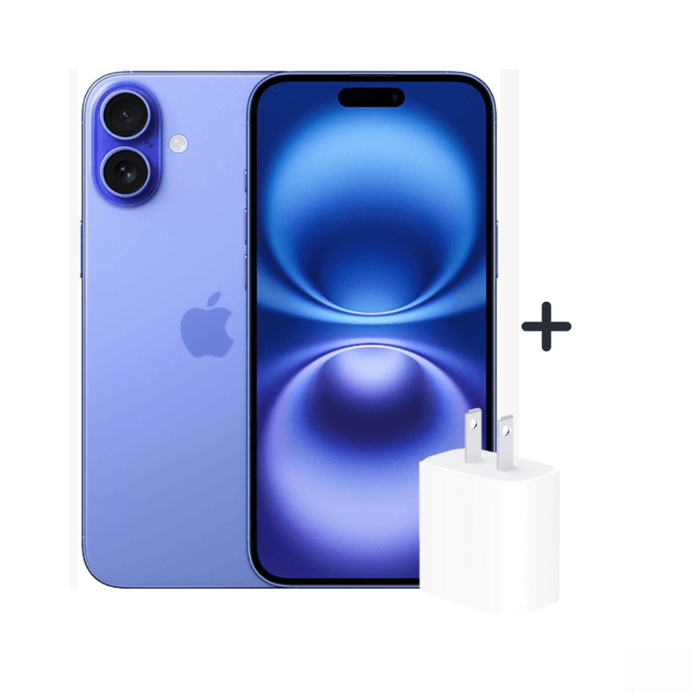 Iphone 16 128GB (CHIP FISICO) + Cargador Apple USB-C 20W - ULTRAMARINO