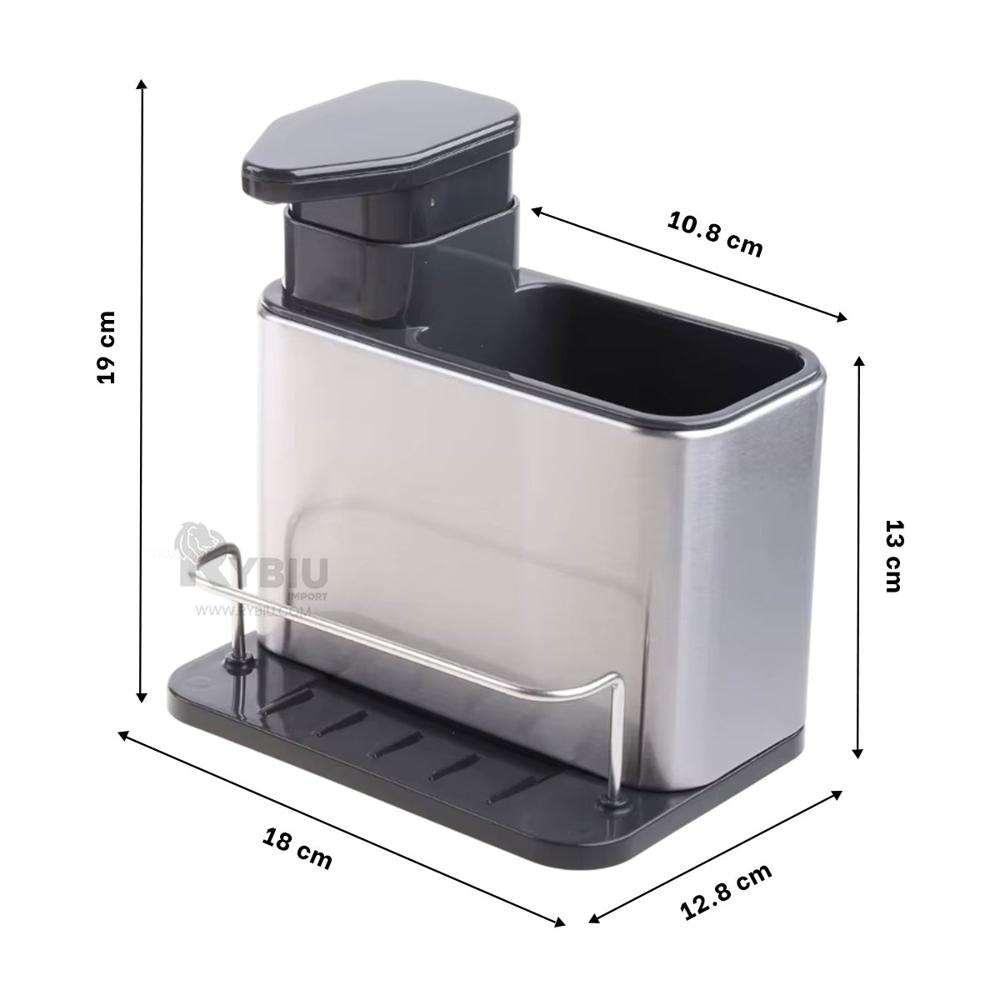 Organizador de Esponjas y Dispensador Negr Y+Ligas de Regalo