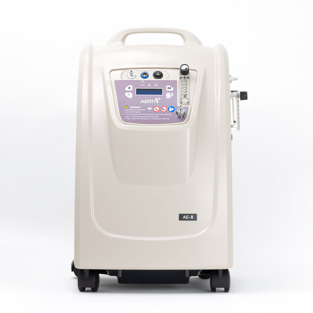 Concentrador de Oxígeno AERTI con Oxímetro y Nebulizador de 10 Litros AE-8 DOBLE FLUJO