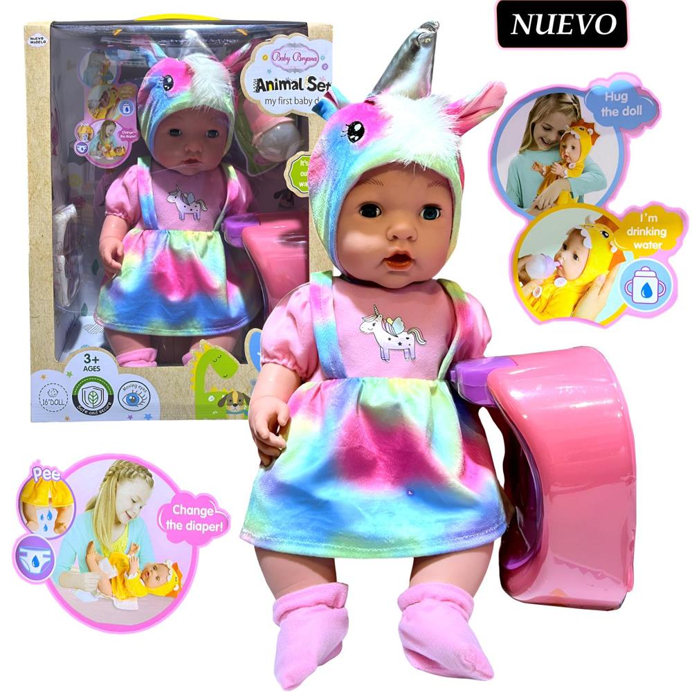 Juguete Muneca Bebe Real Unicornio mas Accesorios Oechsle