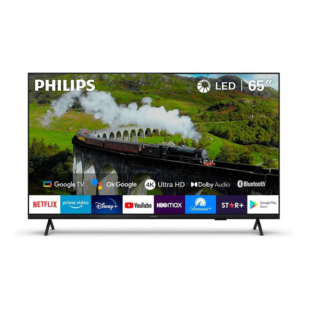 Televisor Philips 65"" 4K Ultra HD Google Tv 65PUD74 Gris