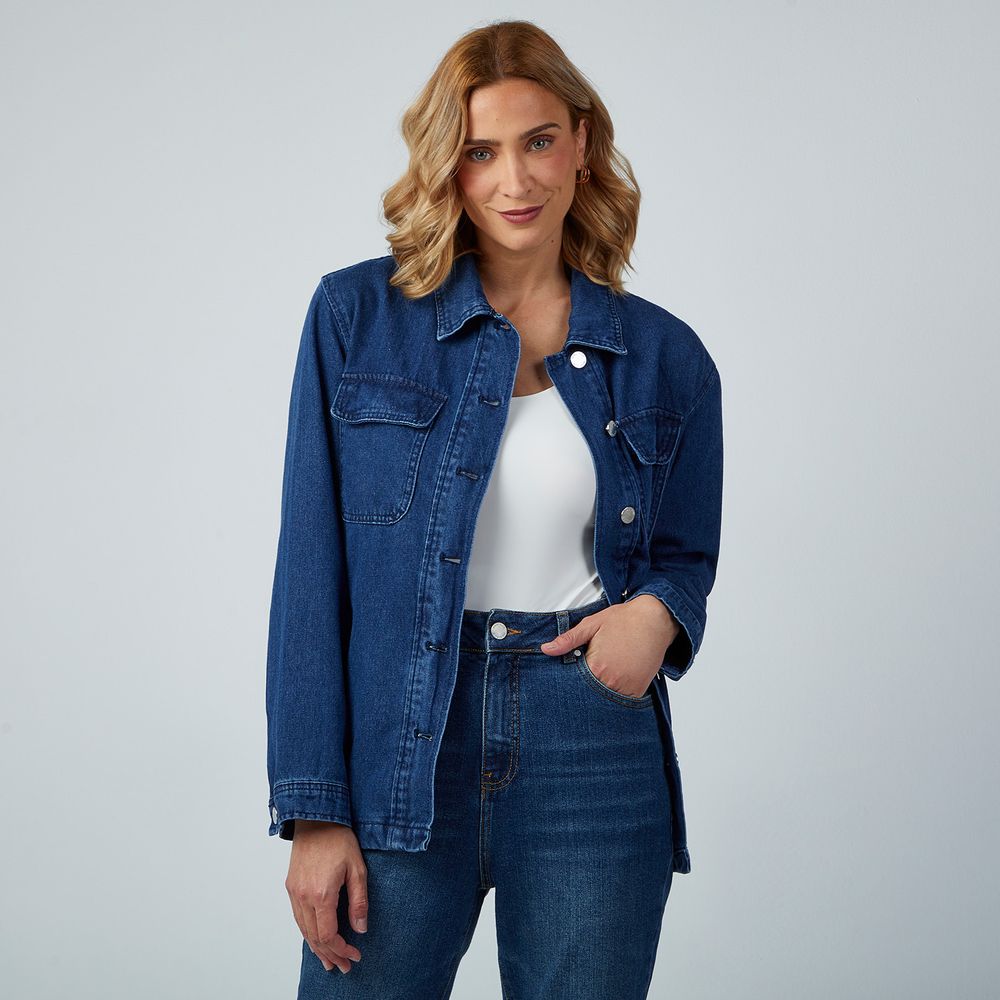 Casaca Mujer Denim Belt Madison Oechsle