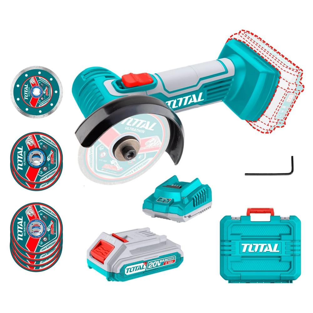 Amoladora 3" Inalambrica + Accesorios Total TAGLI7