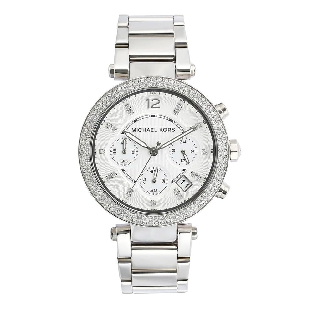Michael Kors reloj cronógrafo Parker Silverstone 39mm, Plateado