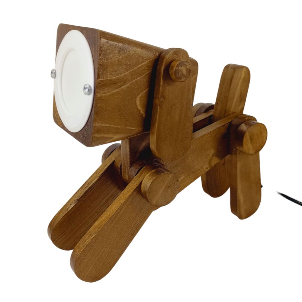 Lámpara RHC modelo Perrito Nogal con iluminación de tres tiempos