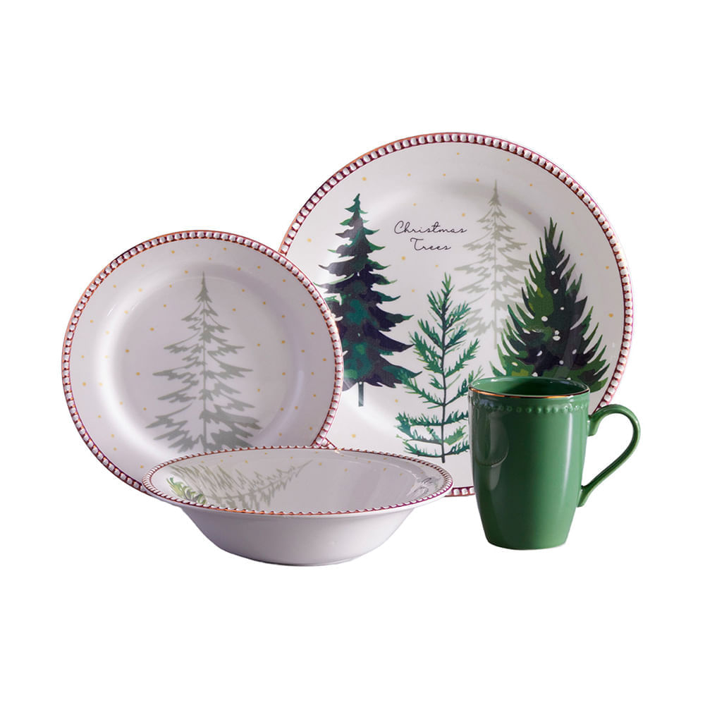Set de Vajillas Arboles de Navidad 16 Pzas Oechsle Oechsle