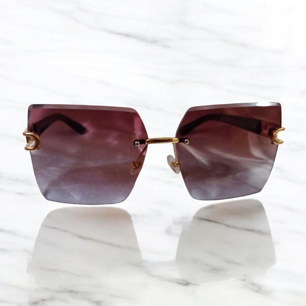 Gafas de Sol Biselada Cuadrada Espejado Mujer PL3950 Azul