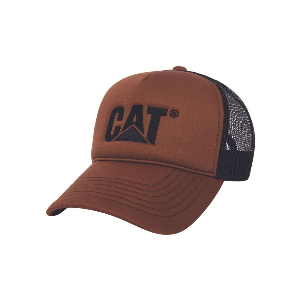 Gorro Cat Logo Dyed Marrón