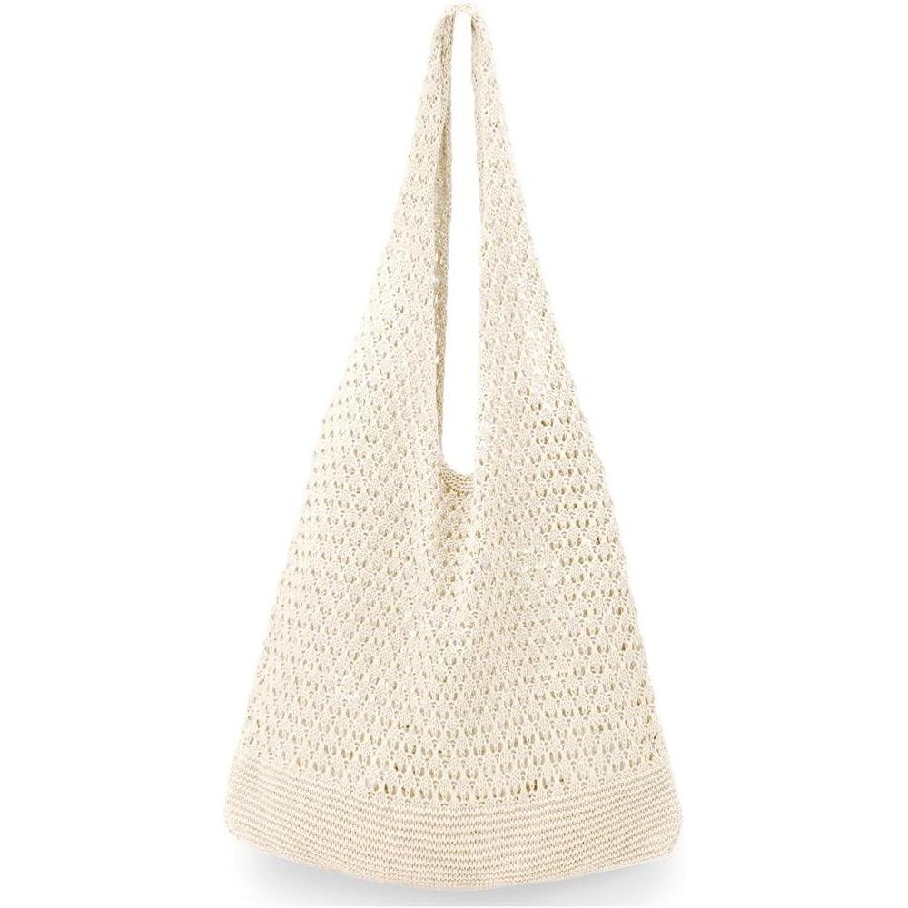 Hatisan - Bolsa de ganchillo mujer, ideal para playa y vacaciones
