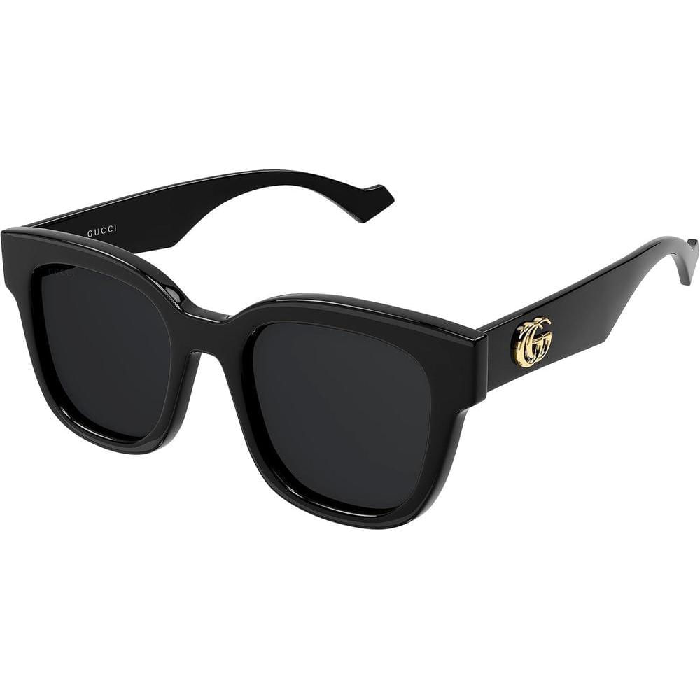 Gafas de sol Gucci cuadradas para mujer, marco grueso, logotipo dorado
