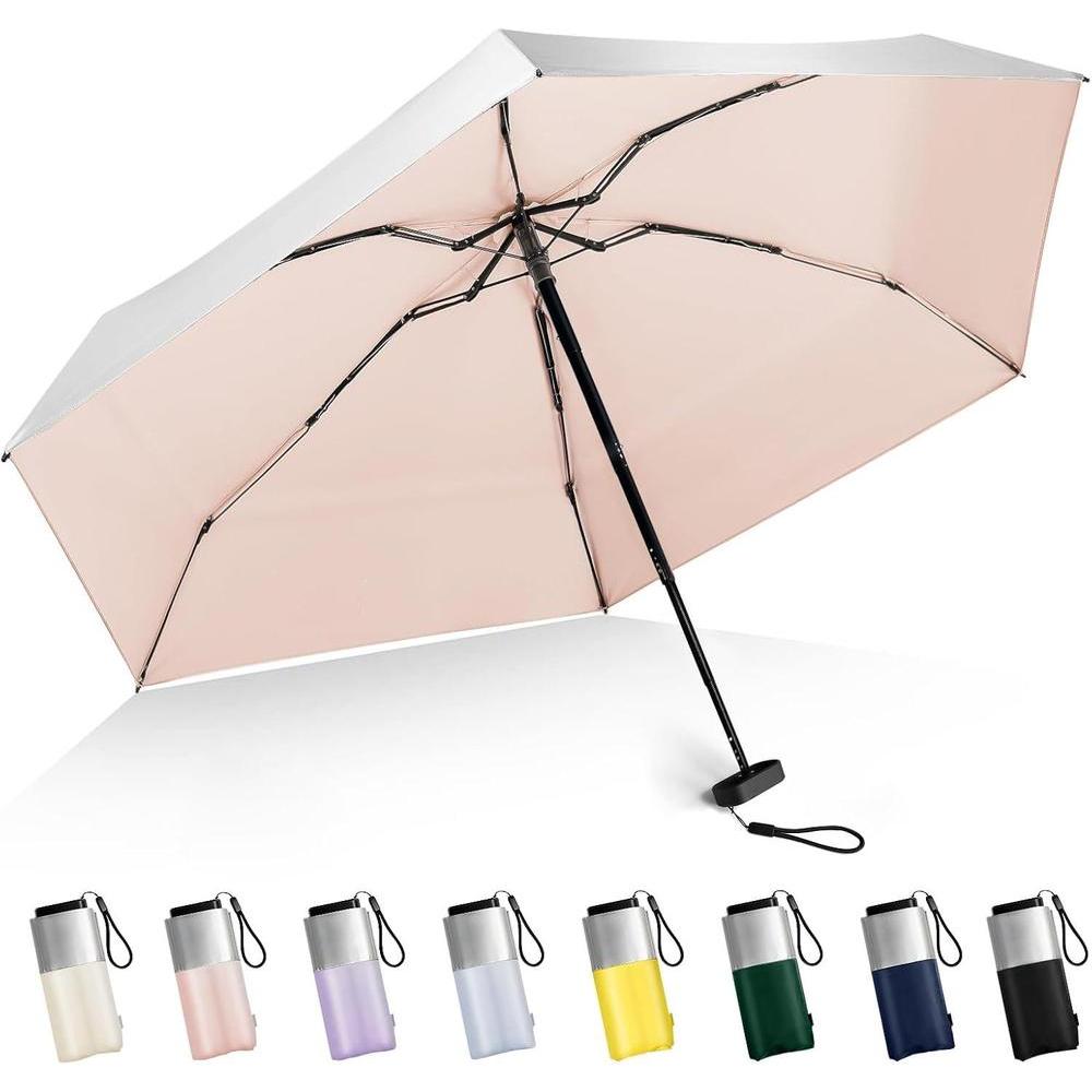 Mini paraguas LEAGERA con protección solar, diseño compacto y ligero