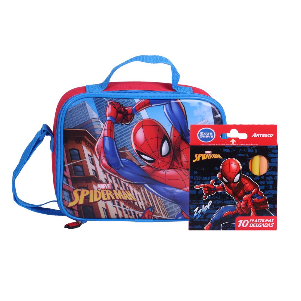 Lonchera + Plastilina  Spiderman