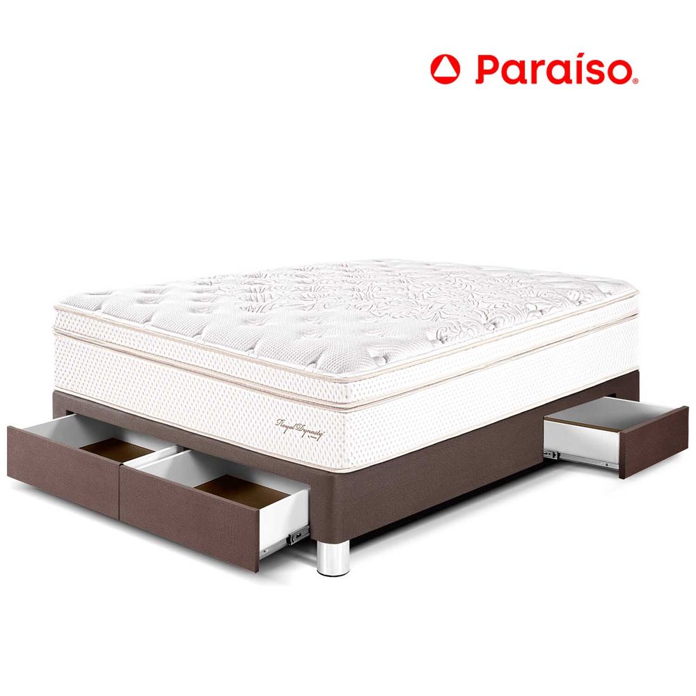 Cama Royal Dynasty Cajones 2 Plazas Chocolate