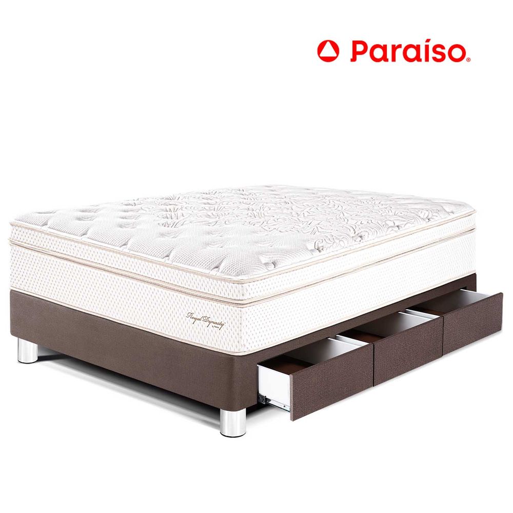 Cama Royal Dynasty Cajones 1.5 Plazas Chocolate