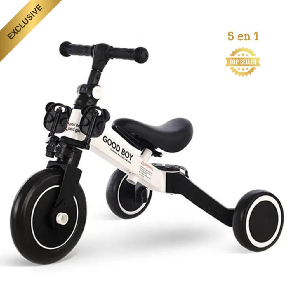 Bicicleta Triciclo 5 en 1 plegable para Niños color blanco