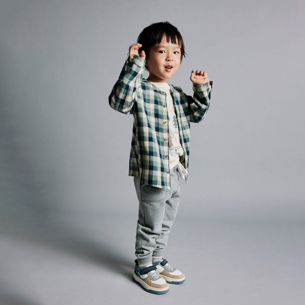 Bebé Niña Sfera Camisetas Niño Camisa Cuadros Twill Sfera Bebé