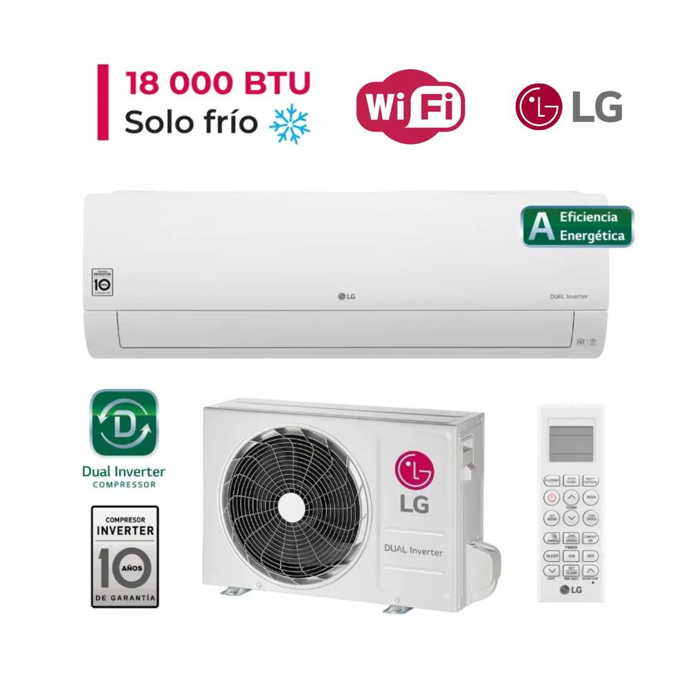 Aire Acondicionado LG Split De 18,000 BTU/h Inverter Frío Solo con Wifi