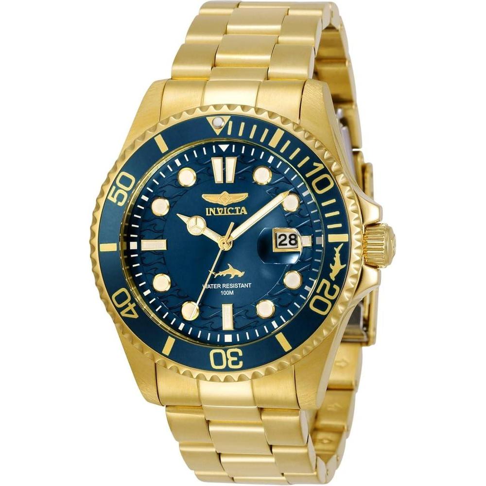 Reloj Invicta Pro Diver hombre, dorado, inoxidable, esfera azul