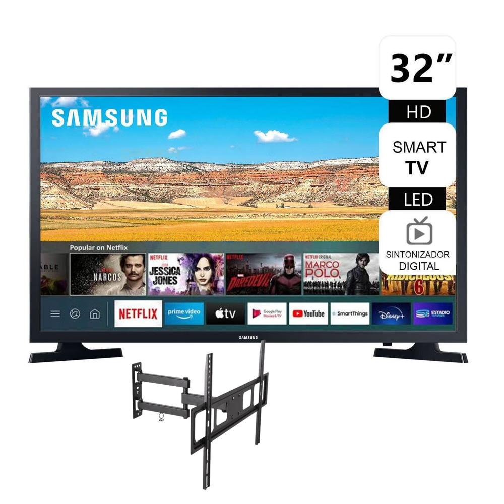 Televisor Samsung Smart TV 32 HD UN32T4202AGXPE + Rack Giratorio