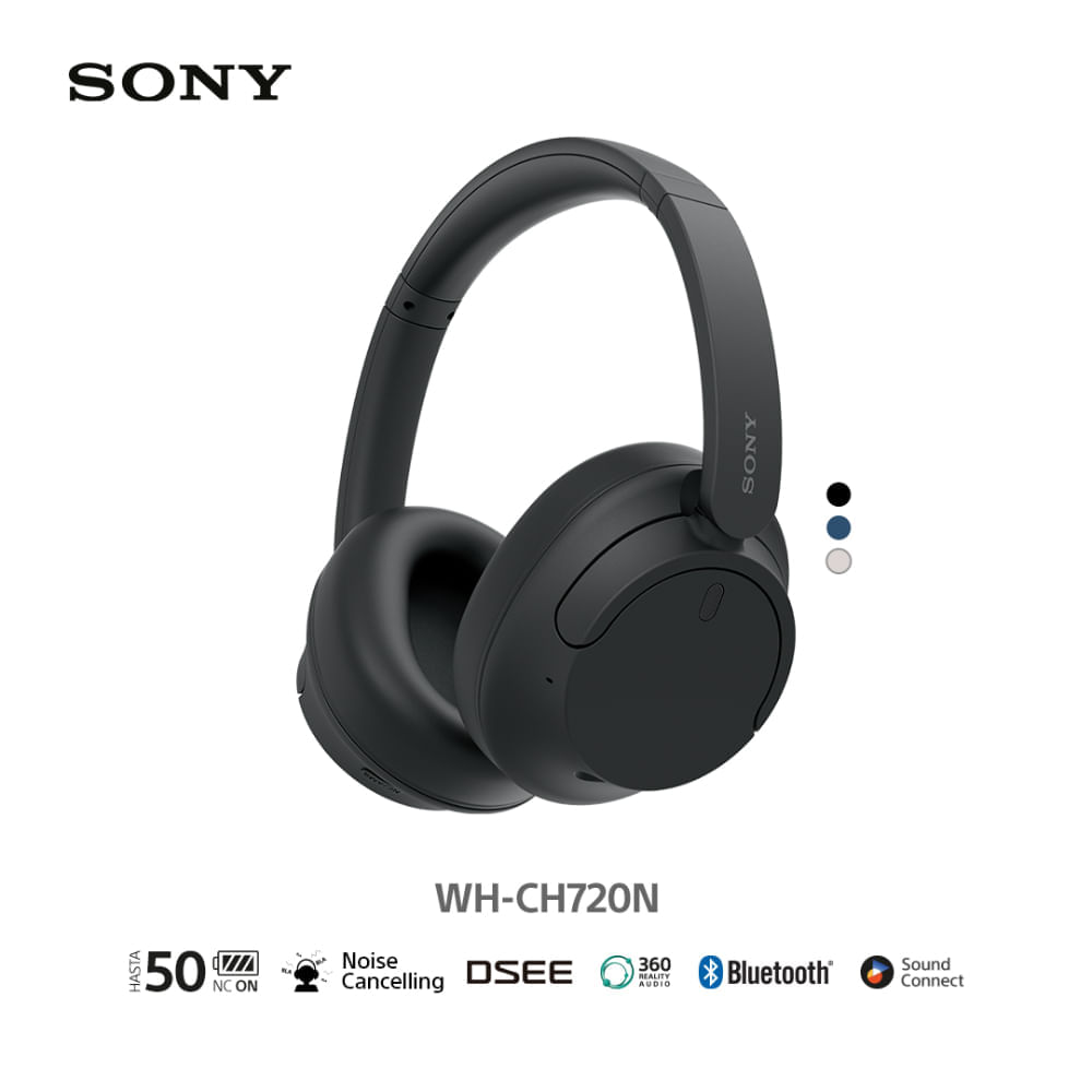 Sony Audífonos Bluetooth WH-CH720N Noise Cancelling Negro