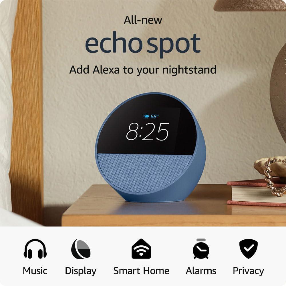 Despertador Inteligente Amazon Echo Spot Azul Oceánico