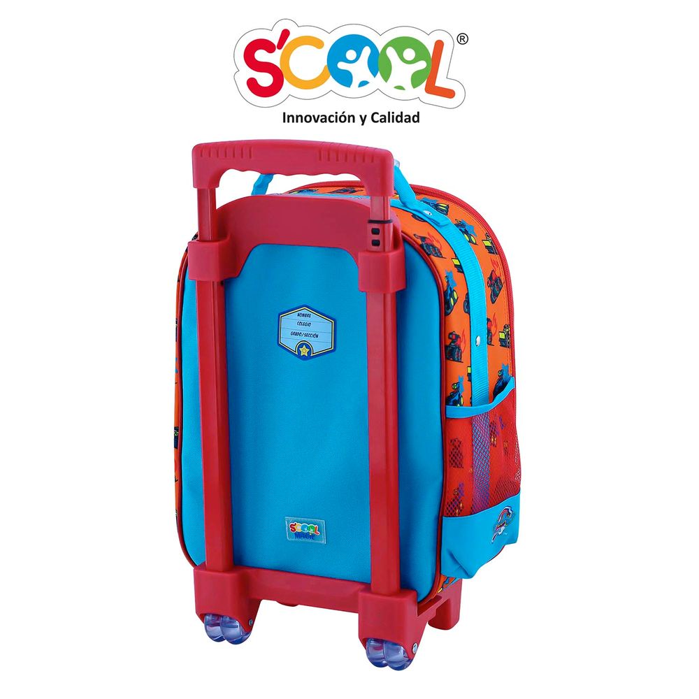 Pack Mochila Con Ruedas Carry On Lonchera Cartuchera Paw