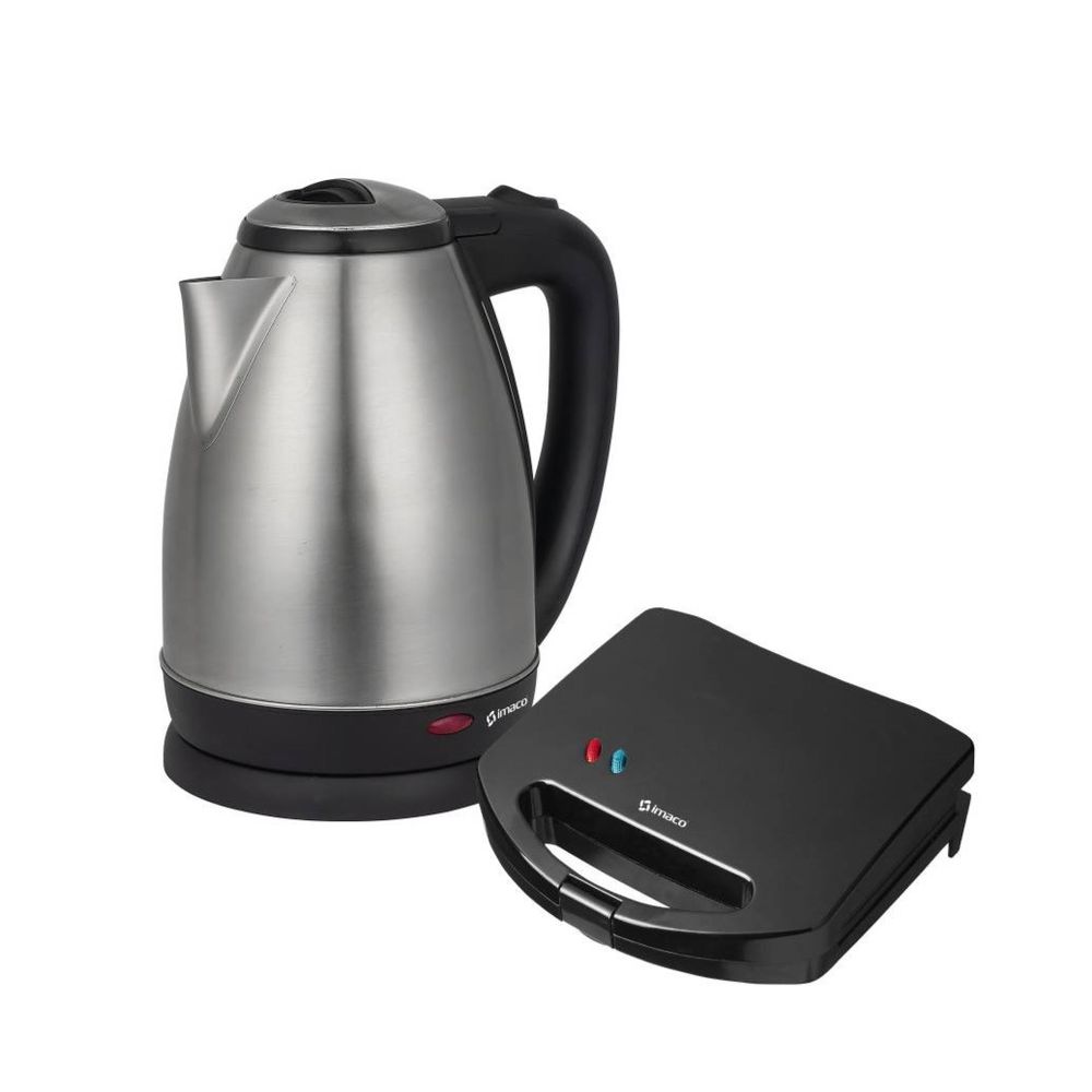 Combo hervidor 1.8l ke1801+Sandwich maker 2 panes negro imaco ist101n