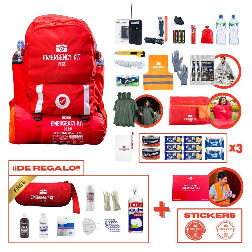 Mochila de Emergencia Premium Plus (3 Personas)