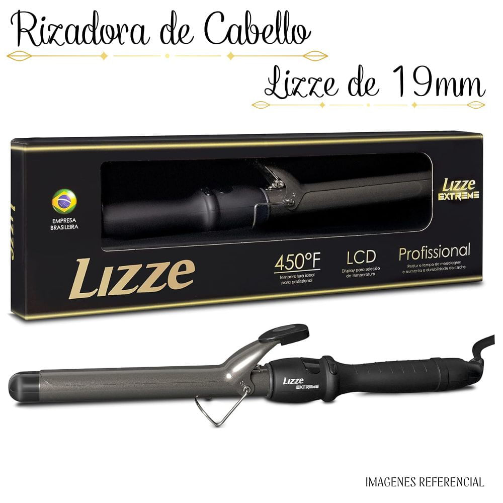 Rizadora de cabello Lizze Extreme de 19mm