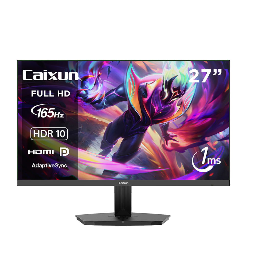 Monitor Caixun 27"" C27F4F Gamer Plana Full HD Panel IPS 165Hz 1ms
