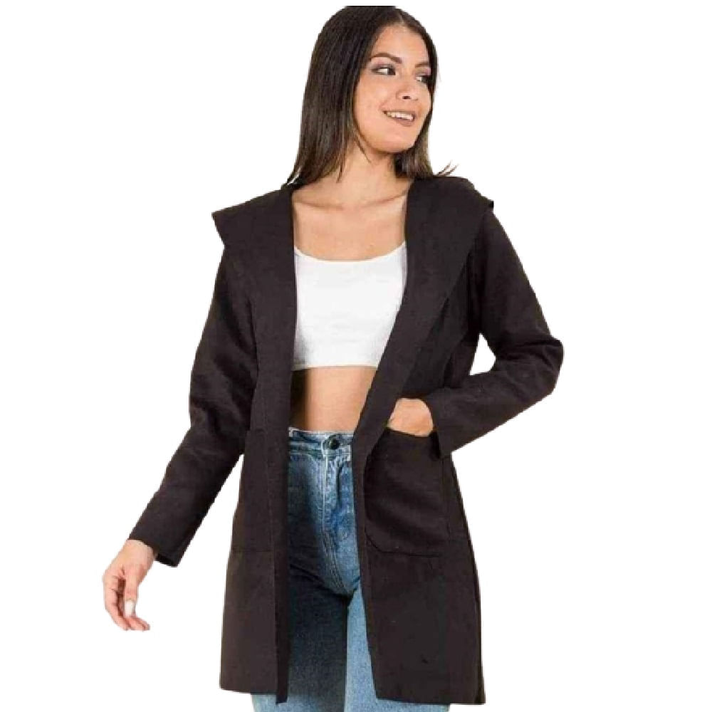 Abrigo Capa Abrigo Negro Mujer Sfera Saco Y Capa Para Mujer Con