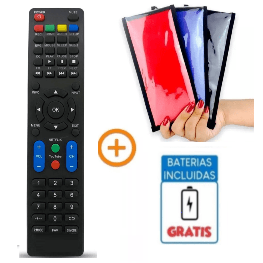 Control Remoto Daewo para Tv Smart Con Tecla Azul + Funda