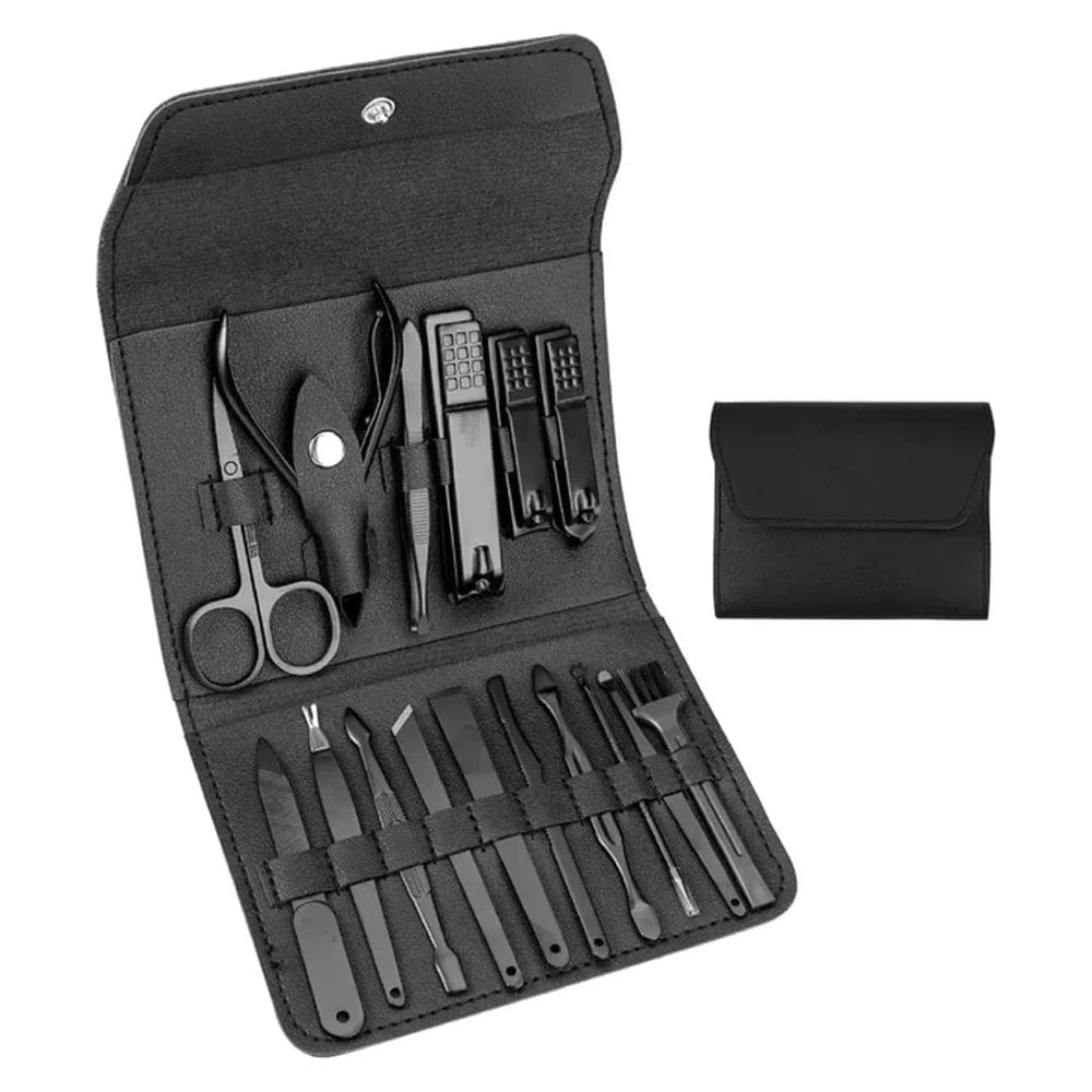 Set Manicura Pedicura Acero Inoxidable Cortauñas 16 Piezas N