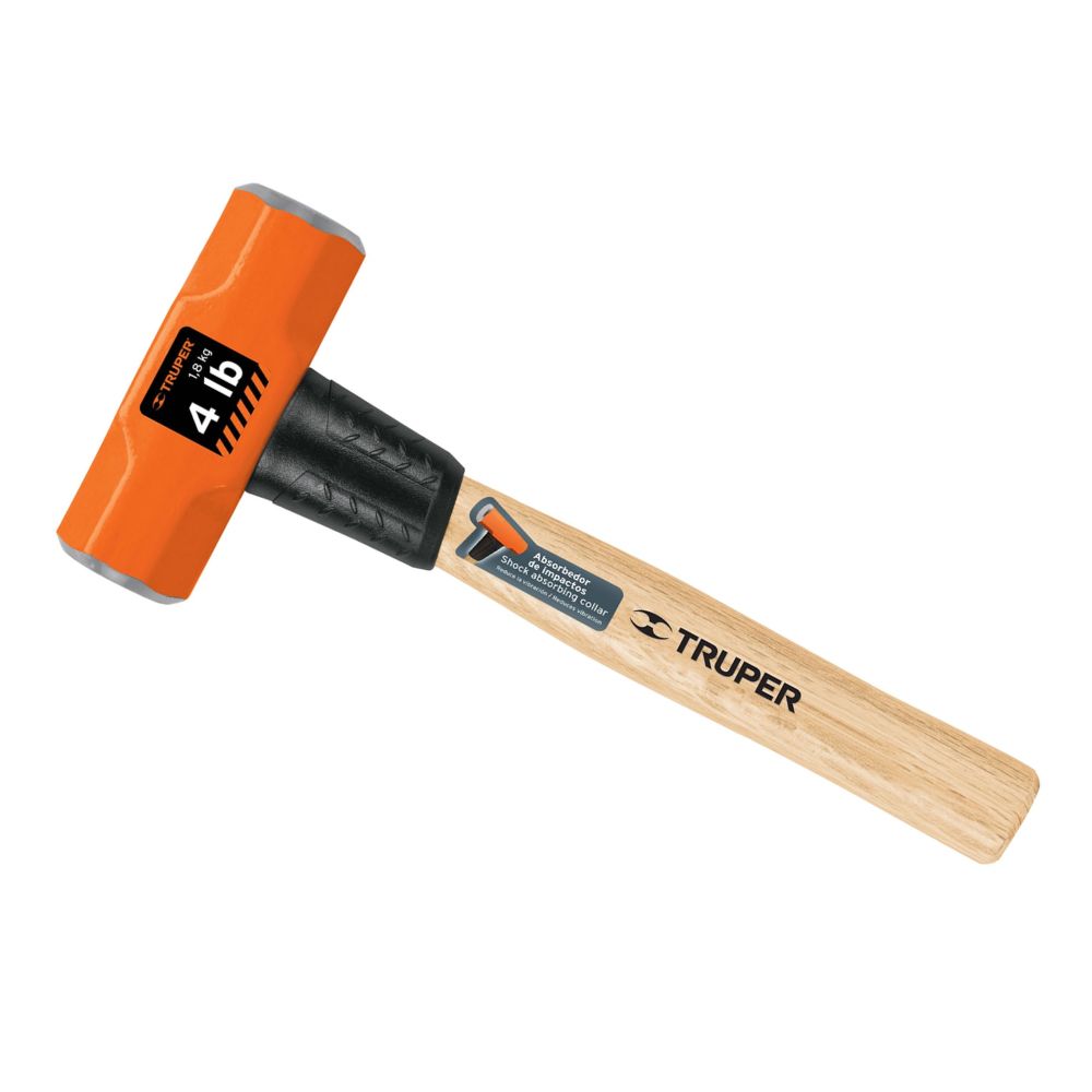 Comba octagonal 4 lb, mango de madera 12"", Truper