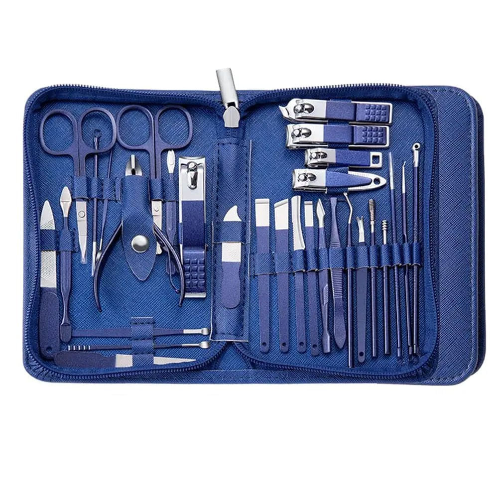 Set Manicura Pedicura Acero Inoxidable 30 Piezas Cortauñas