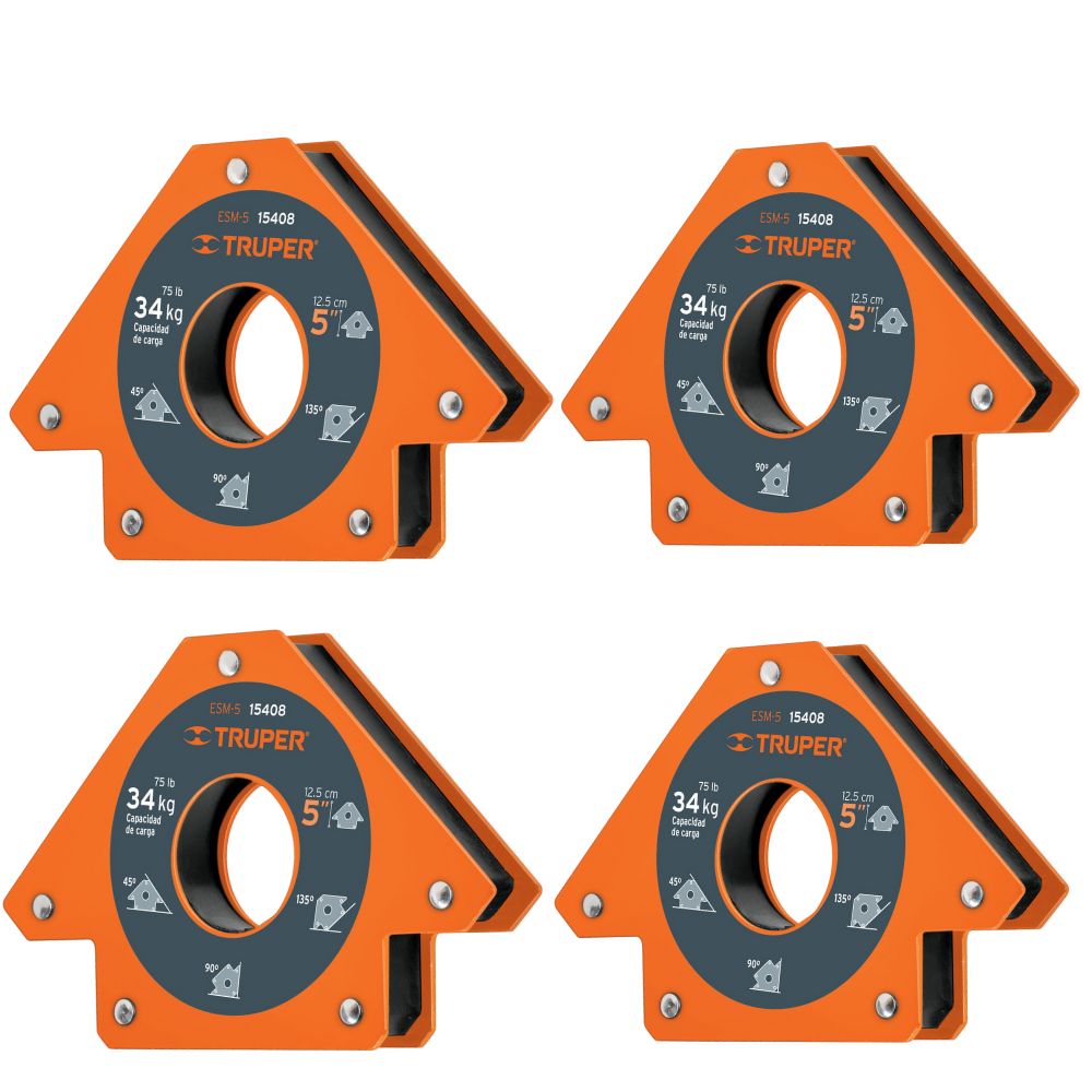 Escuadra magnética para soldar 34Kg, 4 piezas Truper