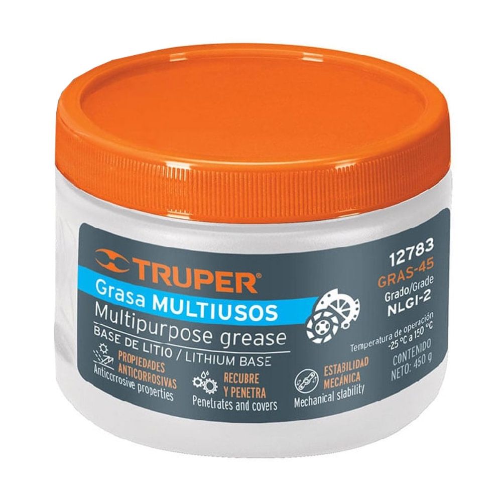 Grasa lubricante multiuso de litio 450g truper