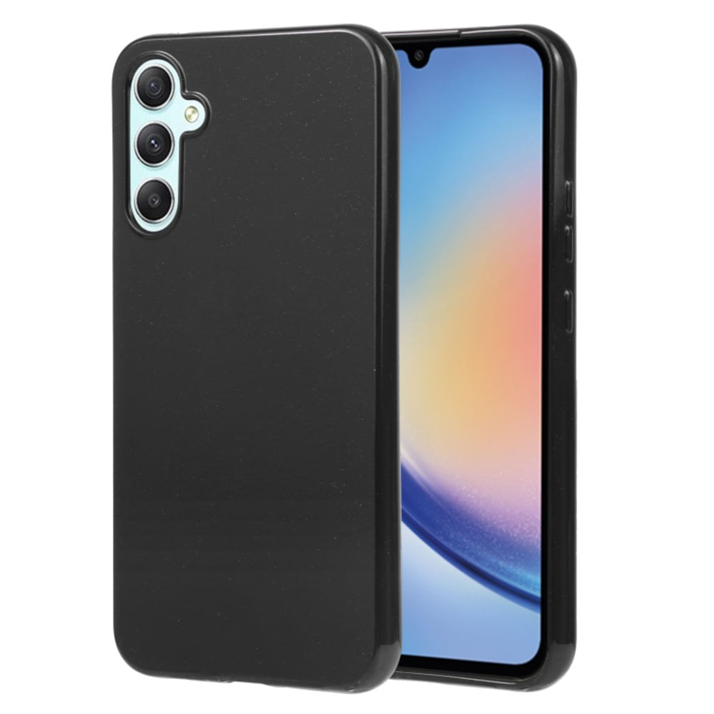 Funda Case para Samsung A34 Jelly Pearl Negro Antishock Resistente ante Caídas y Golpes