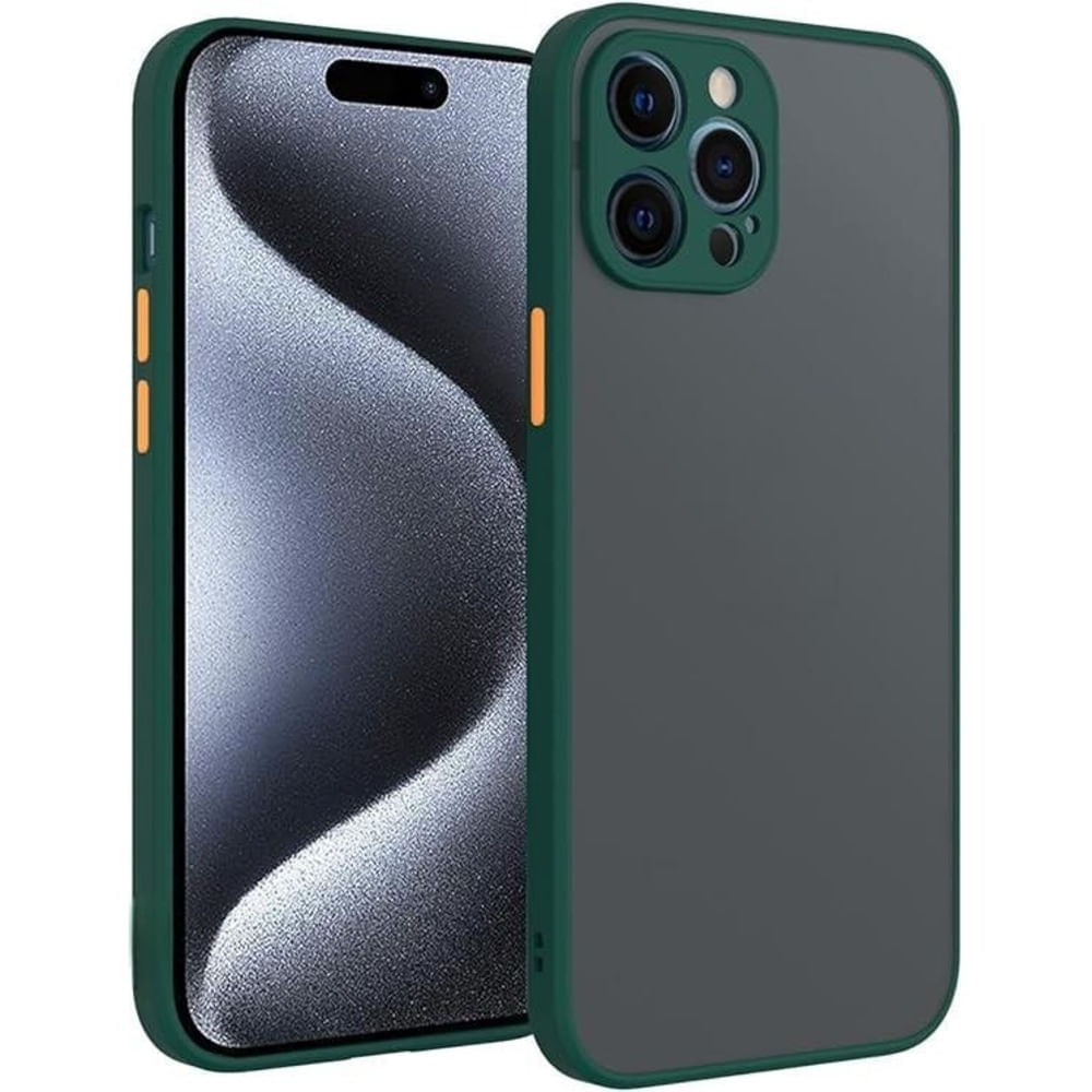 Funda para Huawei Y6P Ahumado Mate Verde bosque Antishock Resistente ante CAÍDAS Y GOLPES