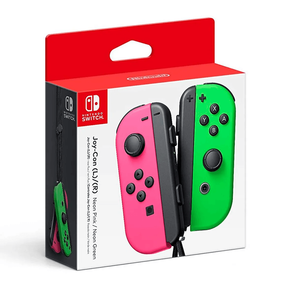 Joy Con Nintendo Switch Neon Pink y Green