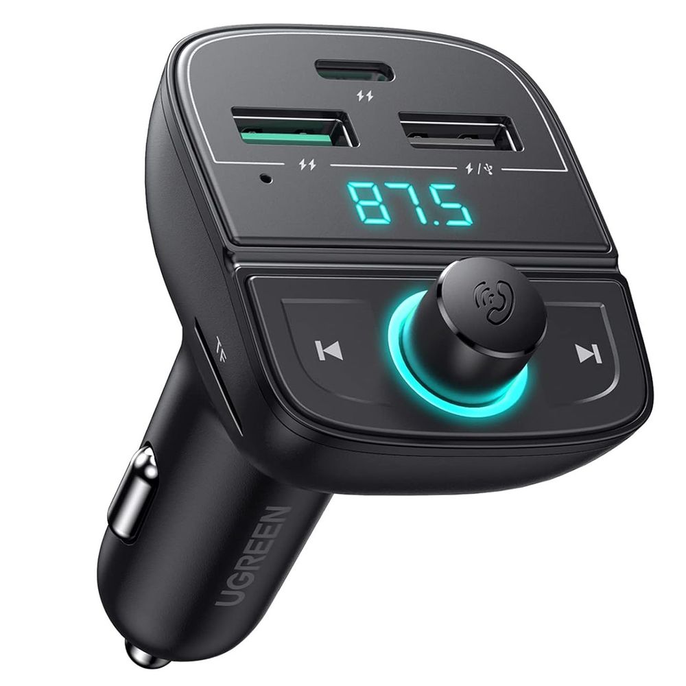 Adaptador FM Bluetooth Ugreen para carro PD/QC 3.0 iPhone 14 Pro 80910