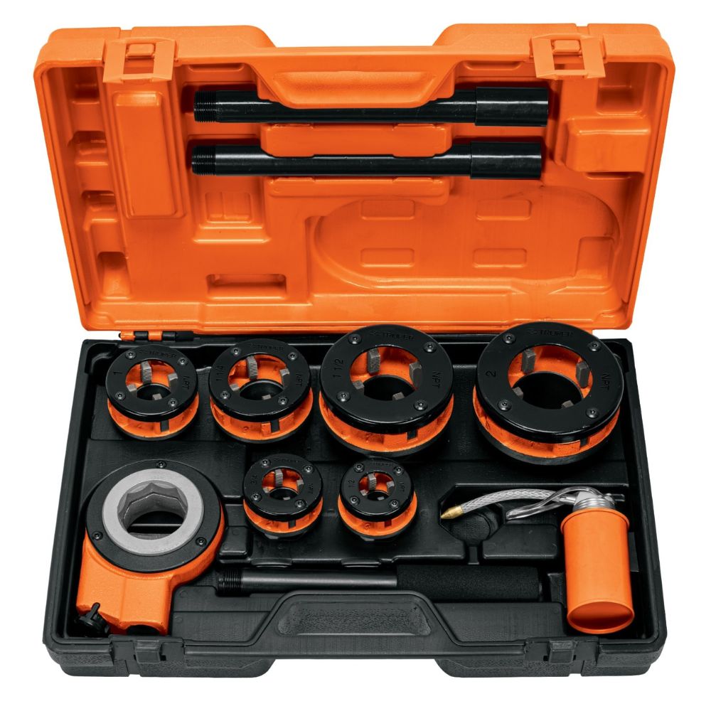 Tarrajas para tubo de 1/2"" a 2"", Juego de 9 Piezas Truper
