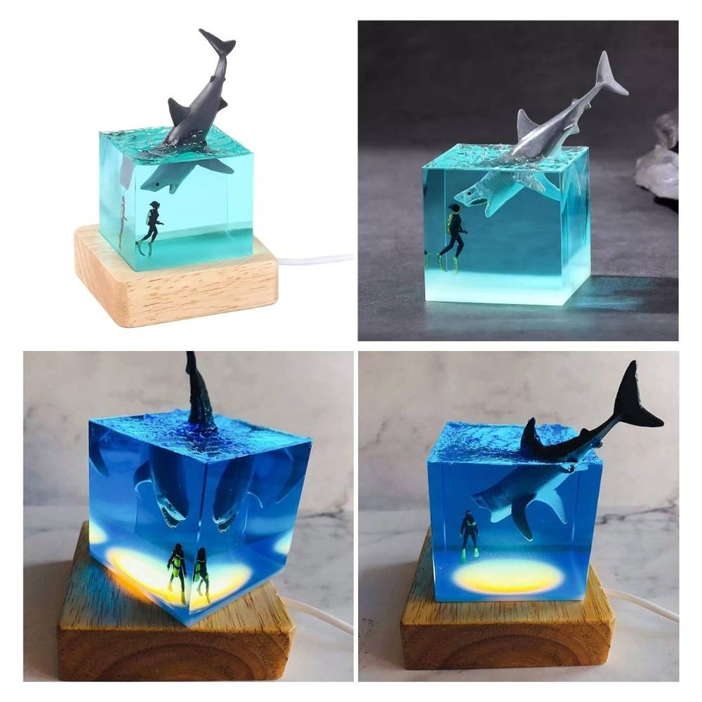 Lámpara de Noche Decorativa 3D Tiburón