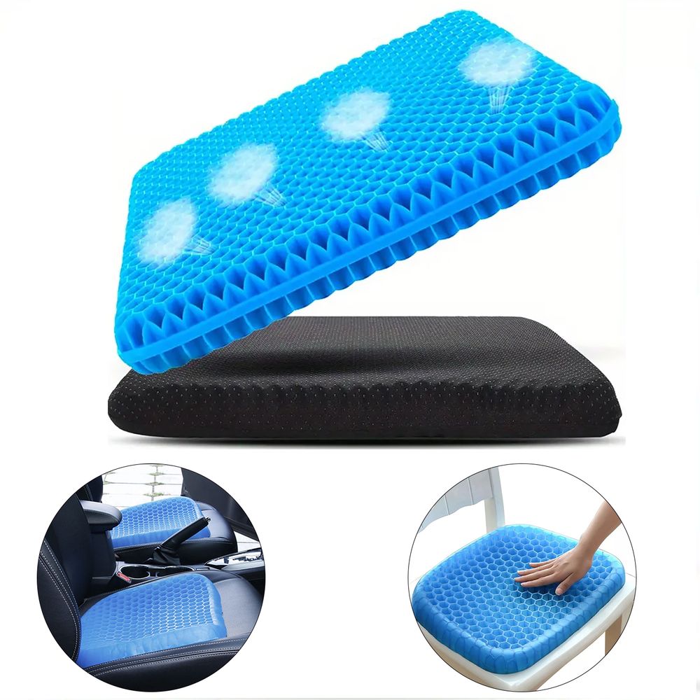 Cojín Ortopédico de Gel antideslizante para Silla de Oficina y Auto
