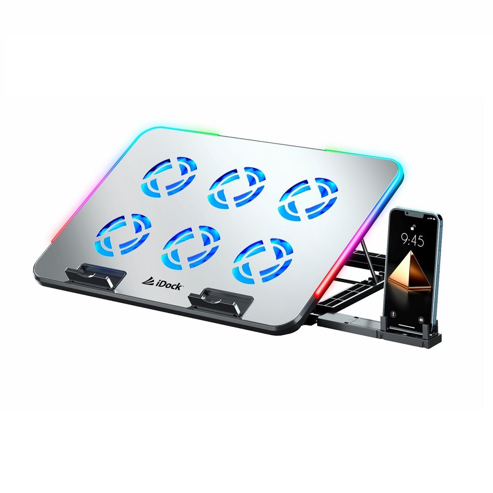 Cooler iDock N8 Quantum RGB con 7 Niveles y 6 Ventiladores