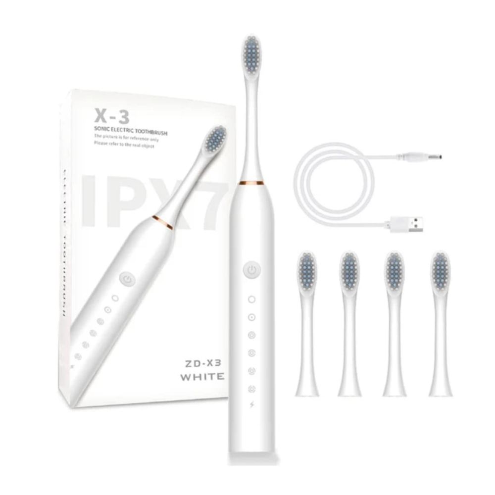 Cepillo Dental Electrico Limpieza Bucal Recargable Niños Adultos Blanco