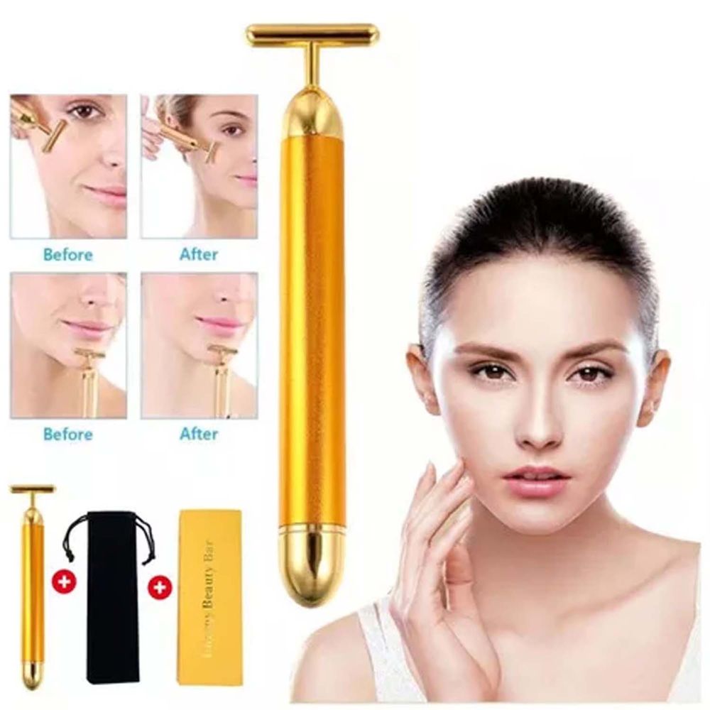 Rodillo Masajeador Facial de Vibración