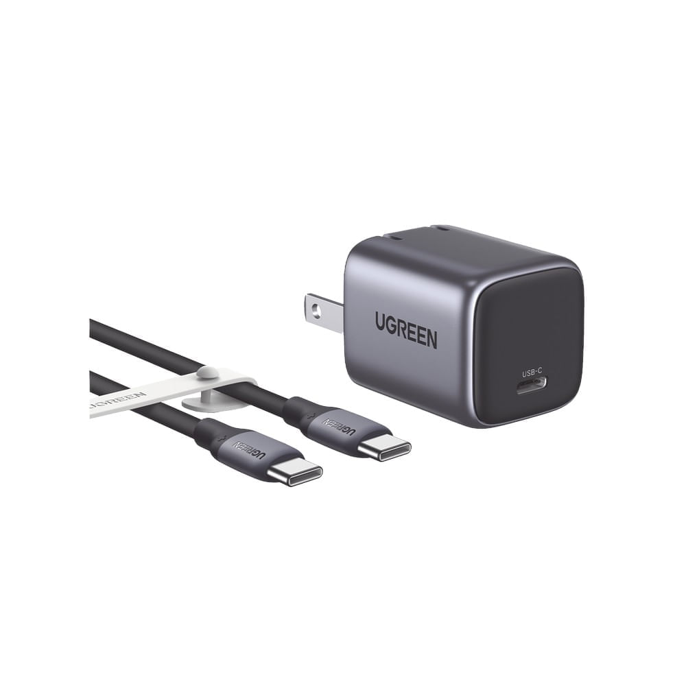 Ugreen Nexode 30W USB-C GaN Cargad Rápido + Cable 66W 1m CD319 - 25256