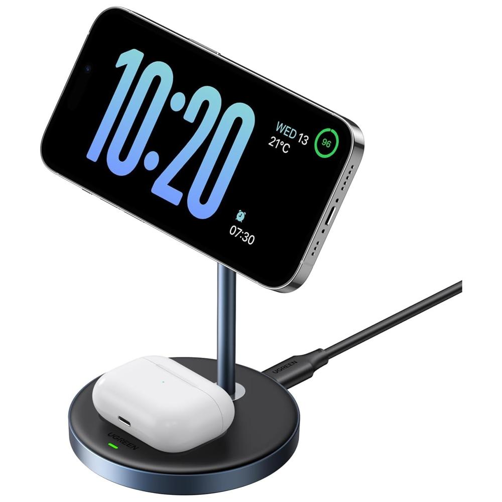 Ugreen MagFlow Estación de Carga Inalámbrica 2 en 1 CD317 - 90668