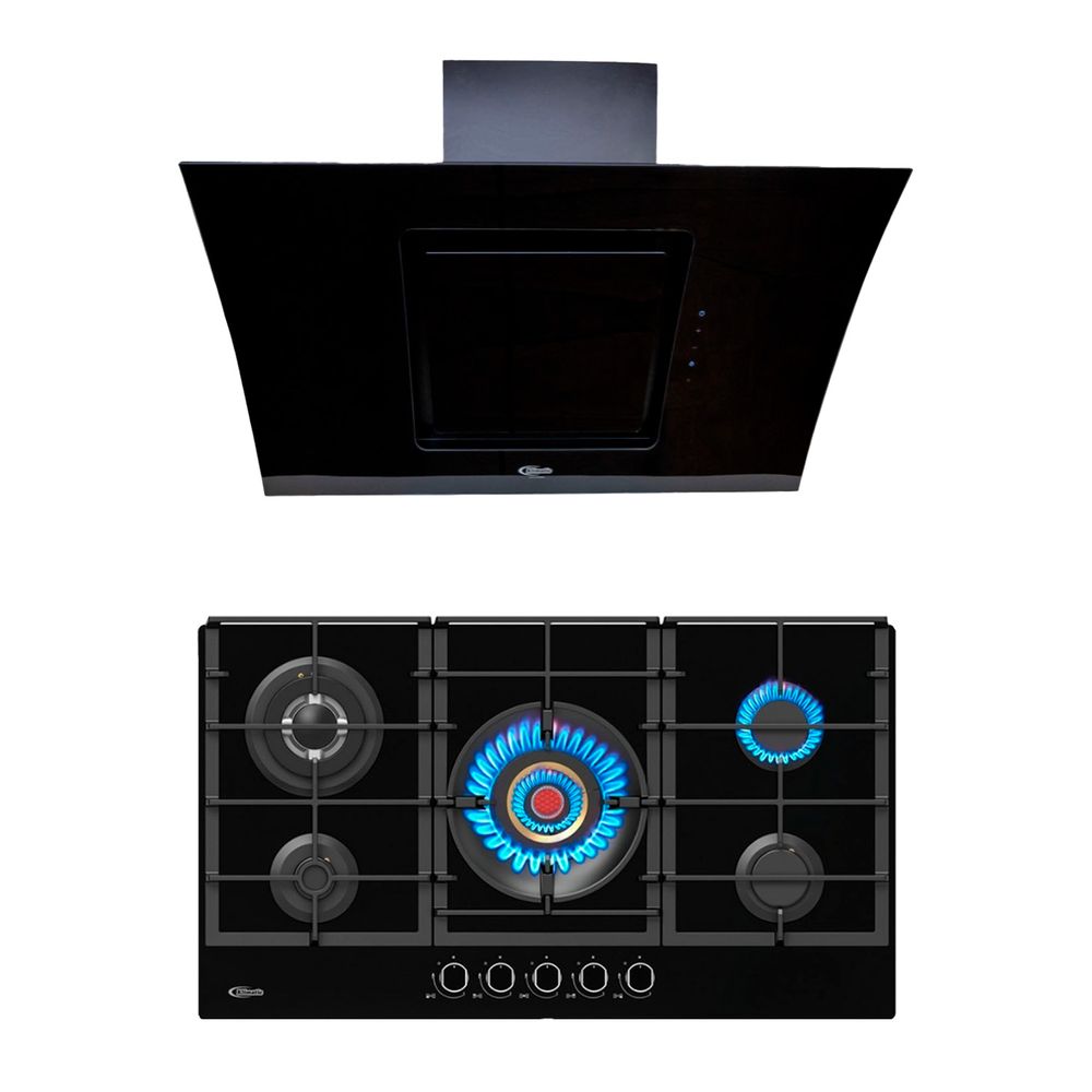 Cocina Empotrable Vulcano 5 + Campana Kamba 90